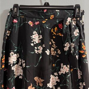 Floral Black Skirt